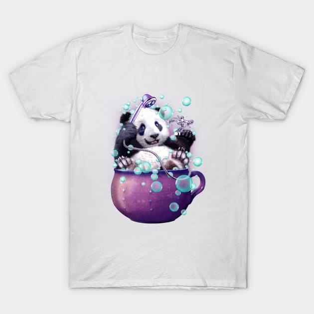 PANDA BATH T-Shirt by ADAMLAWLESS